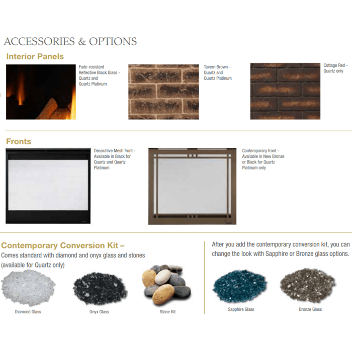 Majestic Quartz 32 Inch Top/Rear Direct Vent Gas Fireplace with IntelliFire Touch Ignition System QUARTZ32IFTN