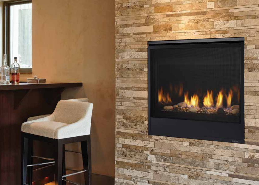 Majestic Quartz 32 Inch Top/Rear Direct Vent Gas Fireplace with IntelliFire Touch Ignition System QUARTZ32IFTN