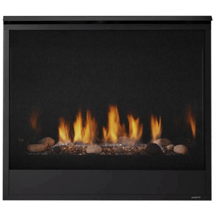 Majestic Quartz Platinum 36 Inch Top/Rear Direct Vent Gas Fireplace with IntelliFire Touch Ignition System QUARTZPLA36IN