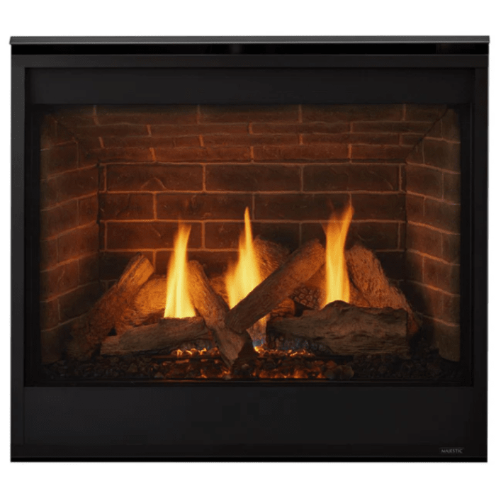 Majestic Quartz Platinum 36 Inch Top/Rear Direct Vent Gas Fireplace with IntelliFire Touch Ignition System QUARTZPLA36IN