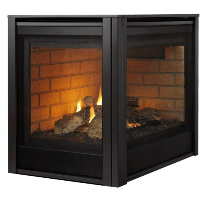 Majestic Right/Left Corner 36 Inch Top/Rear Direct Vent Natural Gas Fireplace with IntelliFire Touch Ignition System RCOR-DV36IN