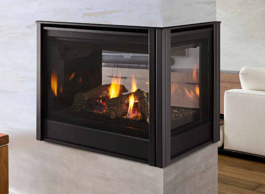 Majestic See-Through 36 Inch Multi-Sided Top/Rear Direct Vent Natural Gas Fireplace with IntelliFire Touch Ignition System ST-DV36IN
