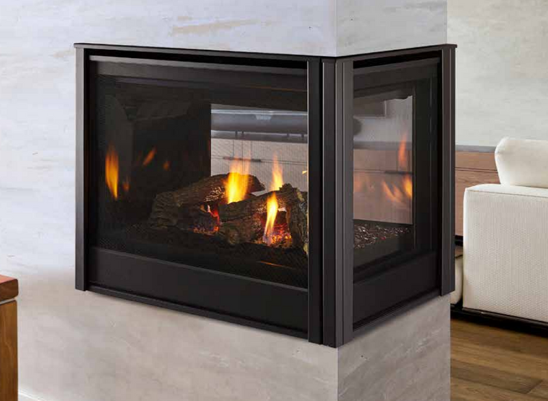 Majestic See-Through 36 Inch Multi-Sided Top/Rear Direct Vent Natural Gas Fireplace with IntelliFire Touch Ignition System ST-DV36IN