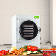 Harvest Right Home Freeze Dryer with 5 Tray & Mylar Starter Kit in White, Medium, with Oil Free Pump (N-HRFDMWH-PP, SP-GW11060)