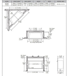 Monessen 24-inch Symphony Vent-Free Traditional Gas Fireplace VFC24LPV