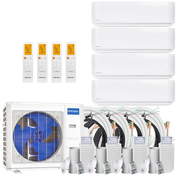 MRCOOL DIY 4 Zone 36,000 BTU (6K + 6K + 6k + 18k) 5th Gen Ductless Mini Split AC & Heat Pump Complete System 230V