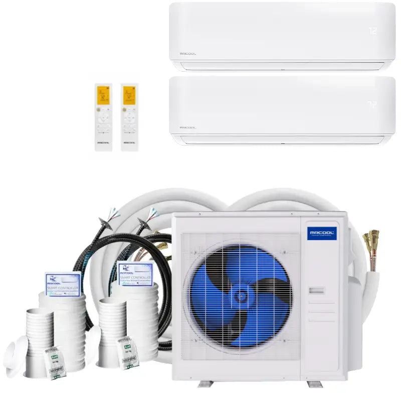 MRCOOL DIY 5th Gen Multi-Zone 2-Zone 36K BTU 23 SEER2 (12K + 18K) Ductless Mini Split AC & Heat Pump 208/230V – Includes Line Sets