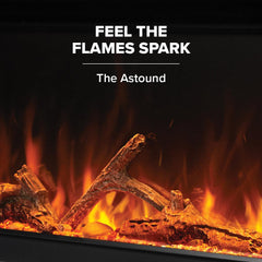 Napoleon 74-Inch Astound Built-In Electric Fireplace With Wi-Fi Connectivity Indoor NEFB74AB