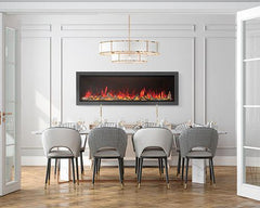 Napoleon 74-Inch Astound Built-In Electric Fireplace With Wi-Fi Connectivity Indoor NEFB74AB