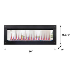 Napoleon 50-Inch CLEARion Elite See-Through Built-In Electric Fireplace Modern Design Indoor NEFBD50HE