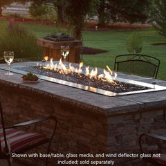 Empire 48" Carol Rose Outdoor Stainless Steel Linear Gas Fire Pit OL48TP10P