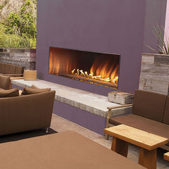 Empire 60" Carol Rose Outdoor Vent-Free Stainless Steel Linear Gas Fireplace OLL60FP12SP