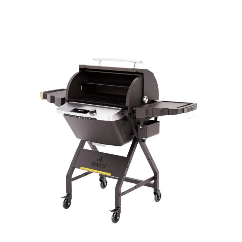 HALO Prime1100 Battery Powered Outdoor Pellet Grill with 1,129 sq in Cooking Space and Dual-Auger Pellet Blending HS-1003-XNA