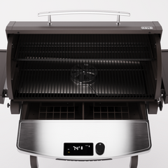 HALO Prime1500 Battery Powered Outdoor Pellet Grill with 1,474 sq in Cooking Space and Dual-Auger Hopper HS-1004-XNA
