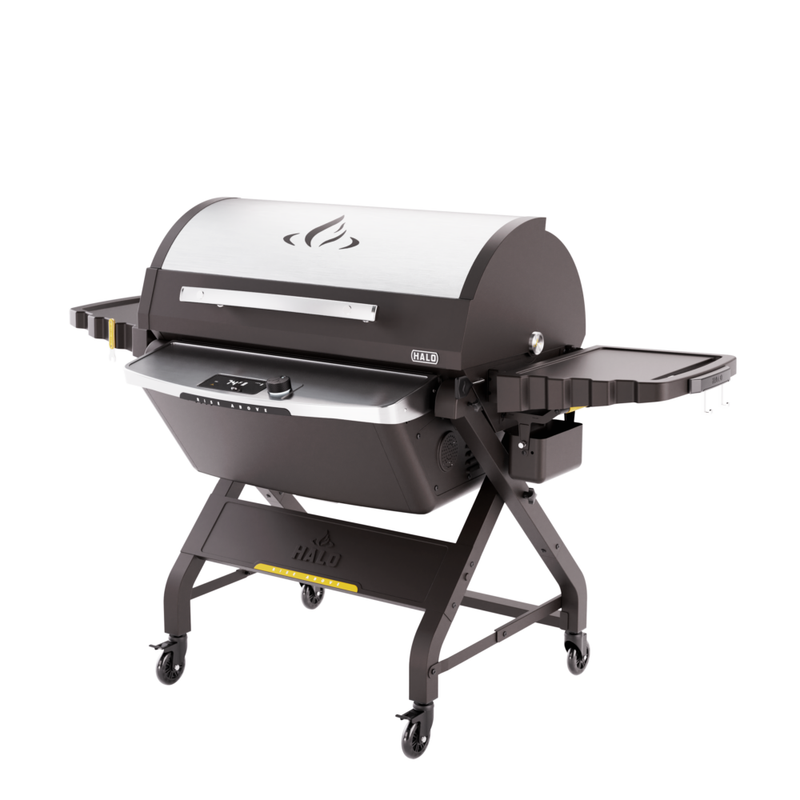 HALO Prime1500 Battery Powered Outdoor Pellet Grill with 1,474 sq in Cooking Space and Dual-Auger Hopper HS-1004-XNA