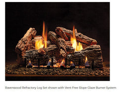 Empire Vent-Free Slope Glaze Gas Burner Only with Manual Valve VFSM18NAT