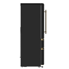 FORNO Luigi 18 cu.ft. French Door Refrigerator Antique Brass Handles FFFFD1791-33BLK
