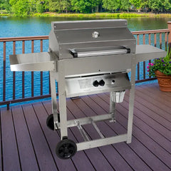 Phoenix 54 Inch Freestanding Liquid Propane Grill with 2 Standard Burners, on 4 Legged Open Cart SDRIV4LDD