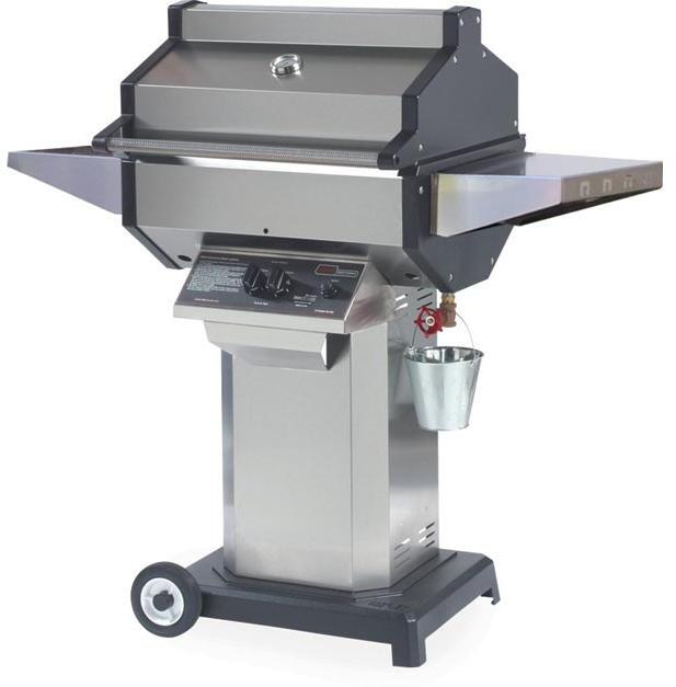 Phoenix SDSSOCP Stainless Steel Propane Gas Grill Head On Stainless Steel Pedestal Cart With Aluminum Base