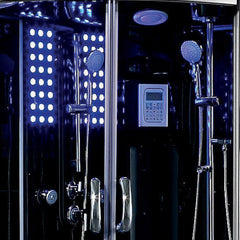 Maya Bath Siena Steam Shower – Corner Whirlpool Spa with TV, Fridge & Full-Body Massage (Siena-R)