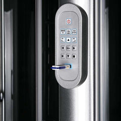 Maya Bath Siena & Siena-L Steam Showers – Corner Whirlpool Spa with TV, Fridge, and Full-Body Massage Jets