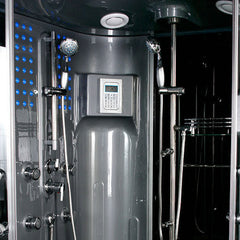 Maya Bath Siena & Siena-L Steam Showers – Corner Whirlpool Spa with TV, Fridge, and Full-Body Massage Jets