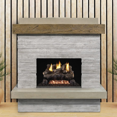 American Fyre Designs 68-Inch Free Standing Gas Fireplace Modern Design Outdoor BROOKLYN