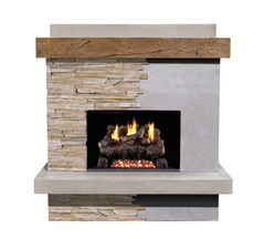 American Fyre Designs 68-Inch Free Standing Gas Fireplace Finish Outdoor BROOKLYN SMOOTH
