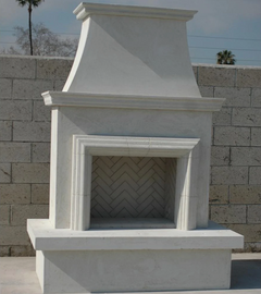 American Fyre Designs 67-Inch Contractor's Model Recessed Body and Hearth Outdoor Gas Fireplace Built-In Design Outdoor 11-A-WC-RBC