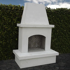 American Fyre Designs 67-Inch Contractor's Model Recessed Body and Hearth Outdoor Gas Fireplace Built-In Design Outdoor 11-A-WC-RBC