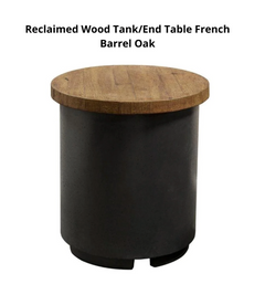 American Fyre Designs 36-Inch Bordeaux "Reclaimed Wood" Square Gas Fire Bowl Rustic Design Outdoor 430-FO-FO-M6NC