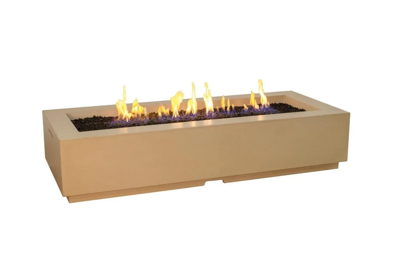 American Fyre Designs 72-Inch Louvre Rectangular Gas Fire Pit Modern Design Outdoor 688-WA-11-M8PC