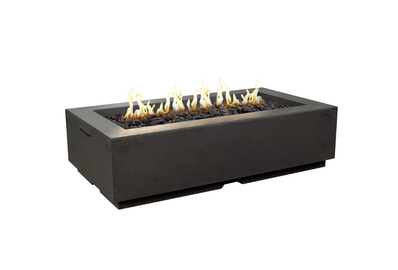 American Fyre Designs 56-Inch Louvre Rectangular Gas Fire Pit Modern Design Outdoor