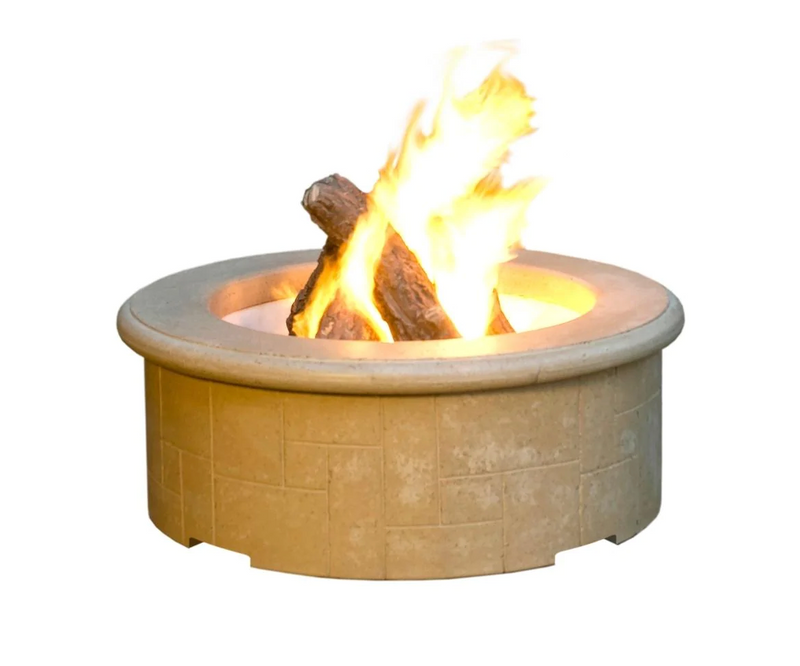 American Fyre Designs 39-Inch El Dorado Round Gas Fire Pit Modern Design Outdoor 681-WA-11-M6PC