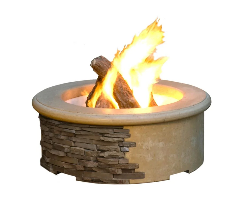 American Fyre Designs 39-Inch Contractor's Round Gas Fire Pit Durable Design Outdoor 685-WA-11-M6PC