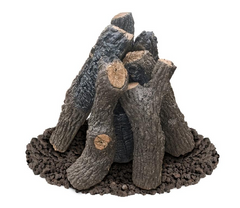 American Fyre Designs Log Sets for Gas Fire Pits Replacement Accessory Indoor/Outdoor BCO-27