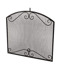 American Fyre Designs Black Scroll Screen for Cordova Fireplace Protective Accessory Indoor/Outdoor 825-bl Series