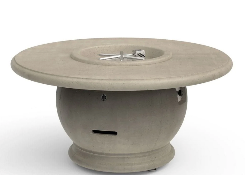 American Fyre Designs 48-Inch Amphora Round Concrete Gas Fire Pit Table Modern Design Outdoor 610-WA-11-M2PC