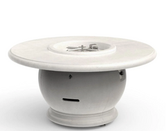 American Fyre Designs 48-Inch Amphora Round Concrete Gas Fire Pit Table Modern Design Outdoor 610-WA-11-M2PC