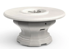 American Fyre Designs 48-Inch Inverted Round Concrete Gas Fire Pit Table Modern Design Outdoor 629-WA-11-M2PC