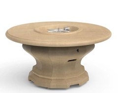 American Fyre Designs 48-Inch Inverted Round Concrete Gas Fire Pit Table Modern Design Outdoor 629-WA-11-M2PC