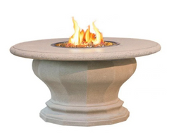 American Fyre Designs 48-Inch Inverted Round Concrete Gas Fire Pit Table Modern Design Outdoor 629-WA-11-M2PC
