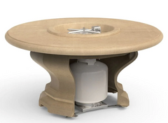 American Fyre Designs 48-Inch Inverted Round Concrete Gas Fire Pit Table Modern Design Outdoor 629-WA-11-M2PC