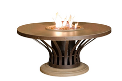 American Fyre Designs 54-Inch Fiesta Round Gas Fire Pit Table Modern Design Outdoor 770-WA-11-M2PC