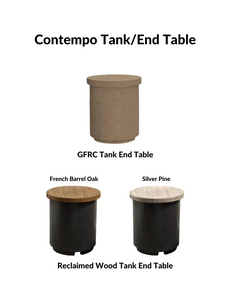 American Fyre Designs 47-Inch Contempo Round Concrete Gas Fire Pit Table Modern Design Outdoor 782-WA-11