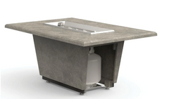 American Fyre Designs 54-Inch Cosmopolitan Concrete Rectangular Gas Fire Pit Table Modern Design Outdoor 635-WA-11