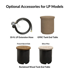 American Fyre Designs 60-Inch Calais Oval Gas Fire Pit Table Modern Design Outdoor 759-WA-11
