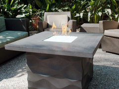 American Fyre Designs 36-Inch Voro Square Gas Fire Pit Table Portable Design Outdoor 725-WA-11