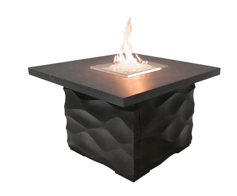 American Fyre Designs 36-Inch Voro Square Gas Fire Pit Table Portable Design Outdoor 725-WA-11