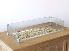 American Fyre Designs Glass Wind Guard for Gas Fire Pits Safety Accessory Outdoor 82-WG Series